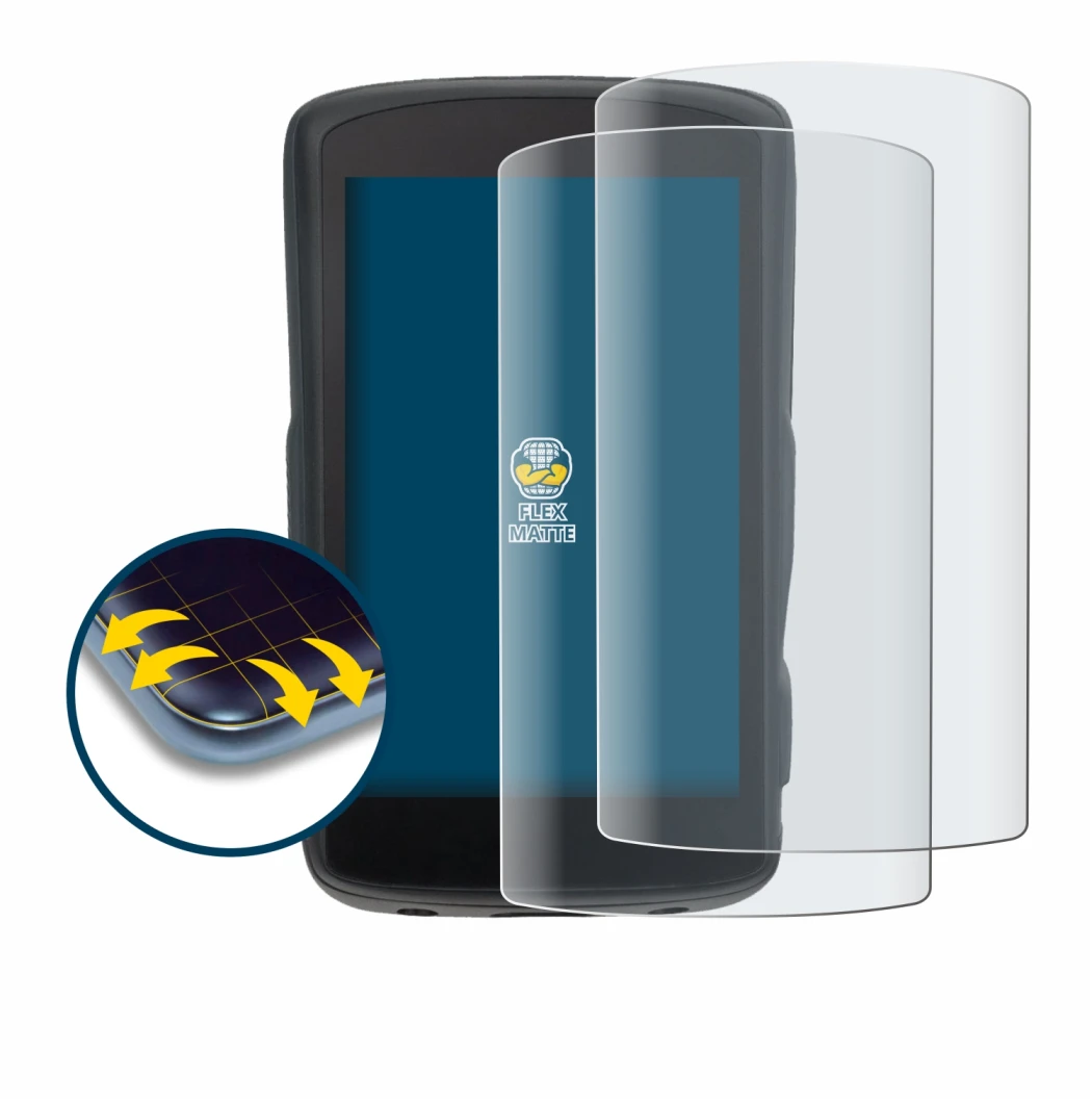 Image of the device Hammerhead Karoo 2 with a wide variety of screen protectors.