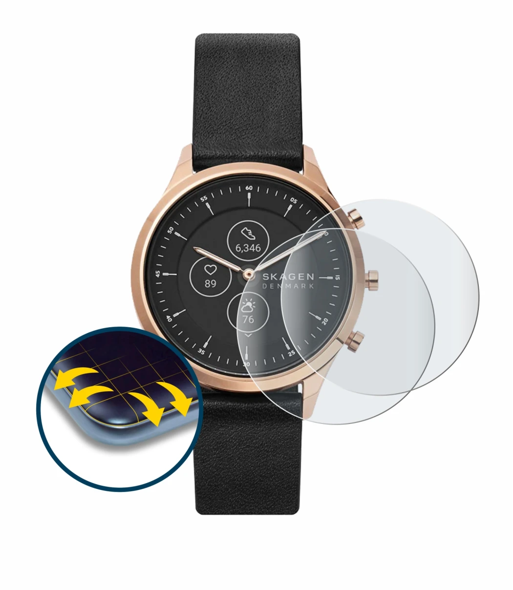 Image of the device Skagen Jorn Hybrid HR (38 mm) with a wide variety of screen protectors.