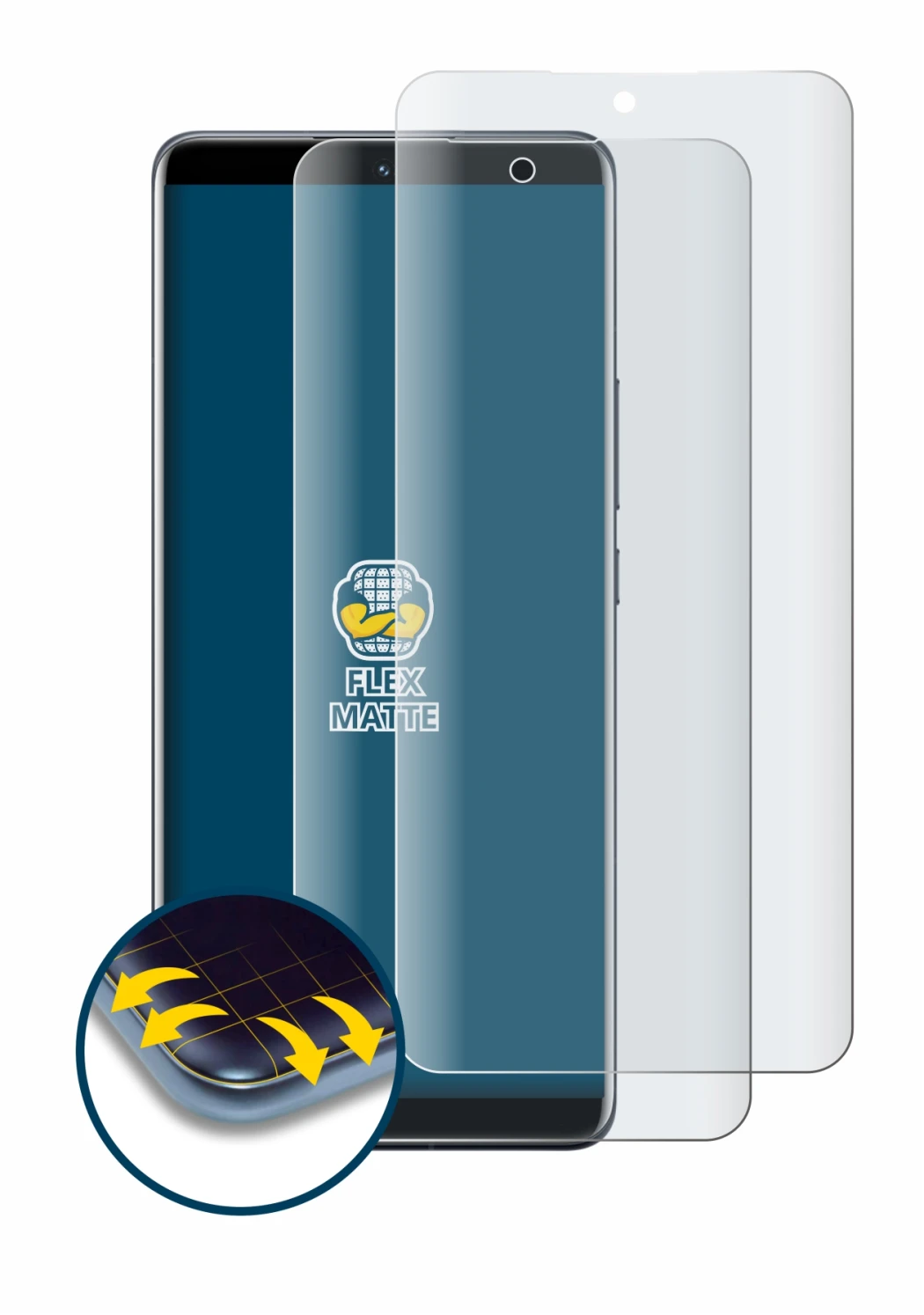 Image of the device Xiaomi 12 Pro with a wide variety of screen protectors.