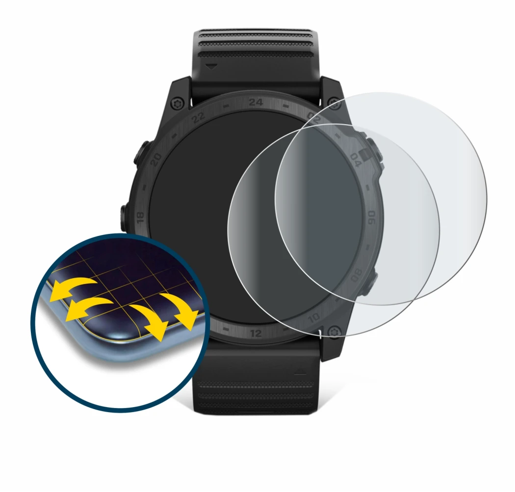 Image of the device Garmin Tactix 7 Pro Ballistics with a wide variety of screen protectors.
