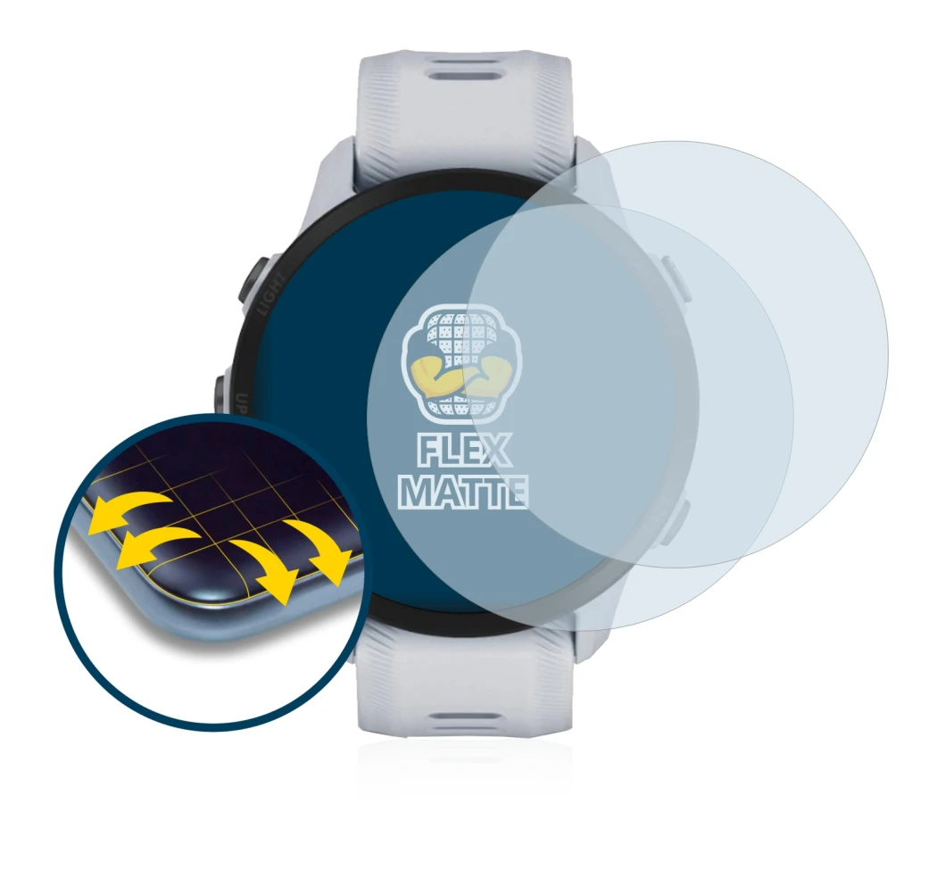Image of the device Garmin Forerunner 955 with a wide variety of screen protectors.