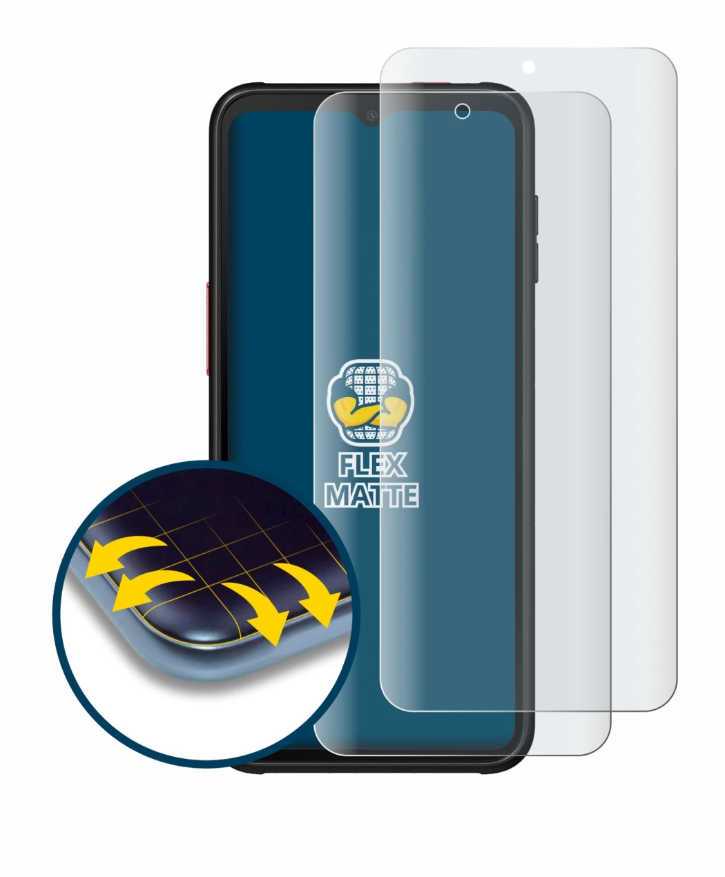 Image of the device Samsung Galaxy Xcover 6 Pro with a wide variety of screen protectors.