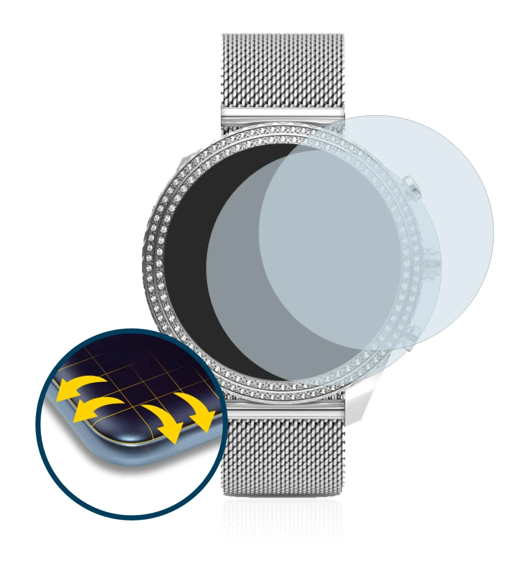 Image of the device Fossil Stella (6. Gen) with a wide variety of screen protectors.