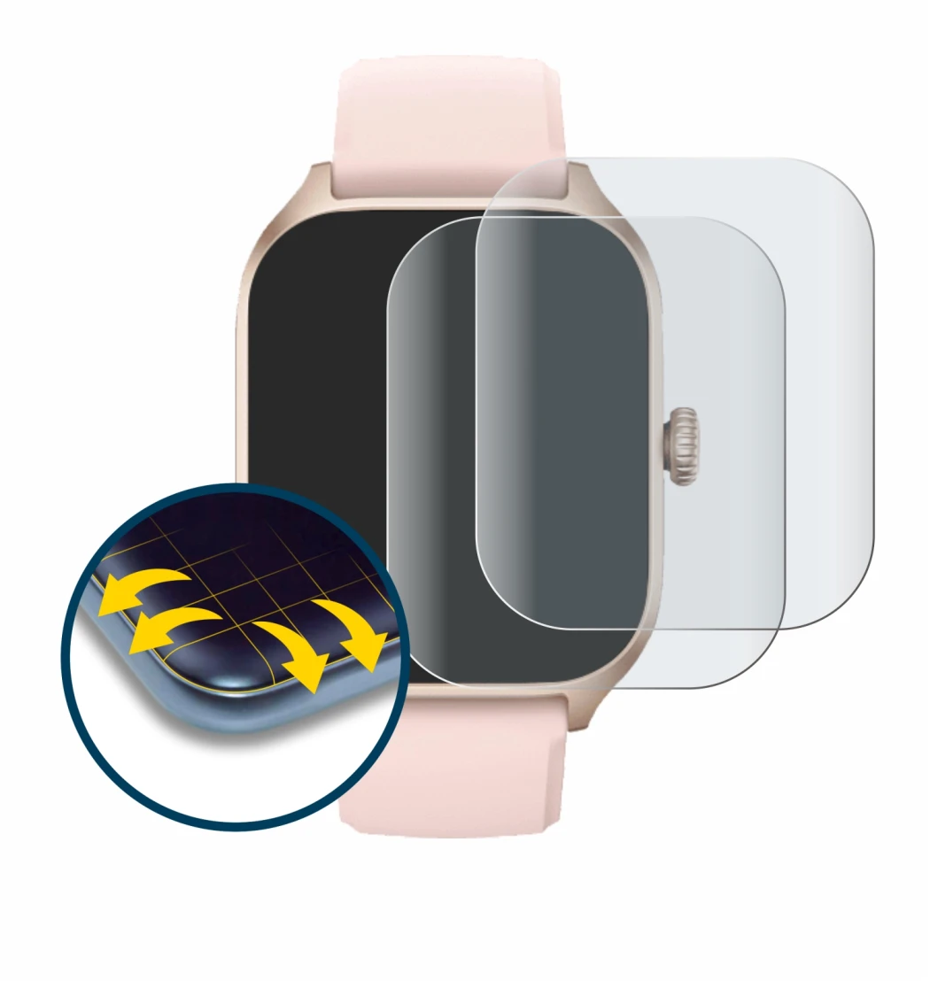 Image of the device Huami Amazfit GTS 4 with a wide variety of screen protectors.