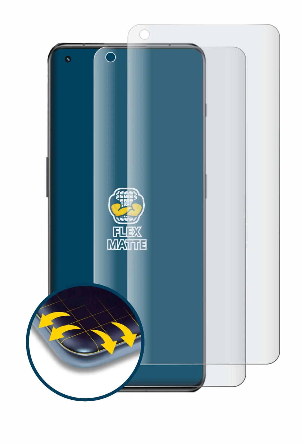 Image of the device OnePlus 11 5G with a wide variety of screen protectors.