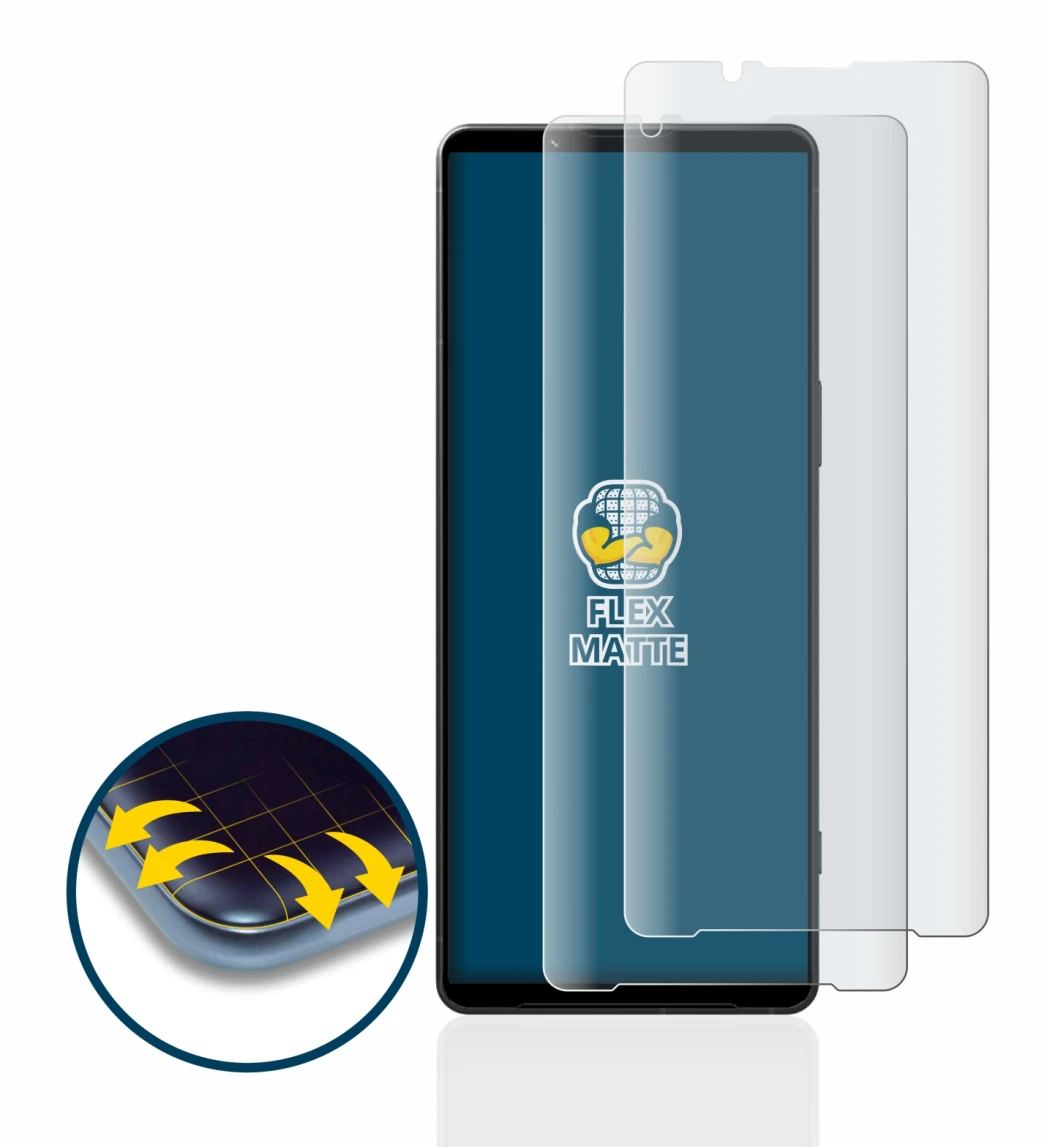 Image of the device Sony Xperia 1 V with a wide variety of screen protectors.