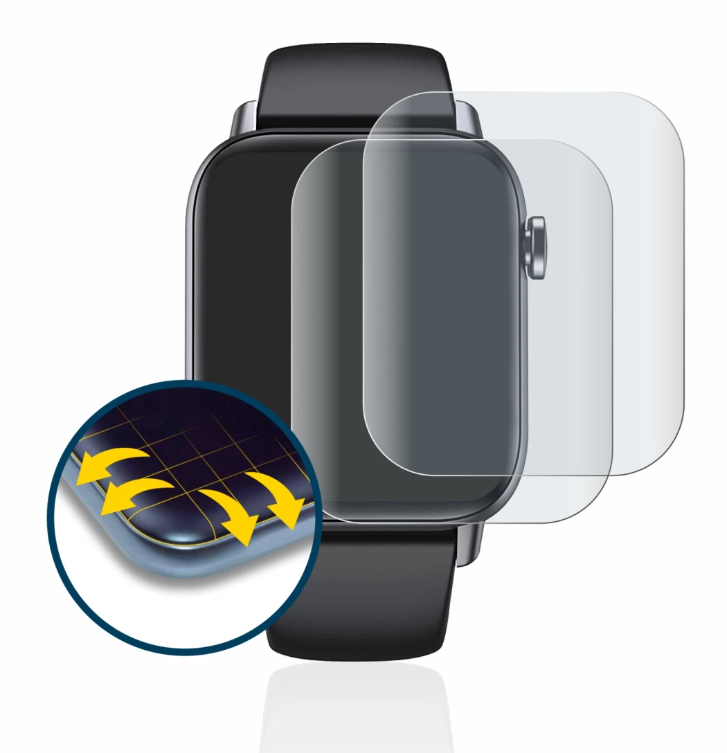 Image of the device Levowatch Doitx 2 with a wide variety of screen protectors.