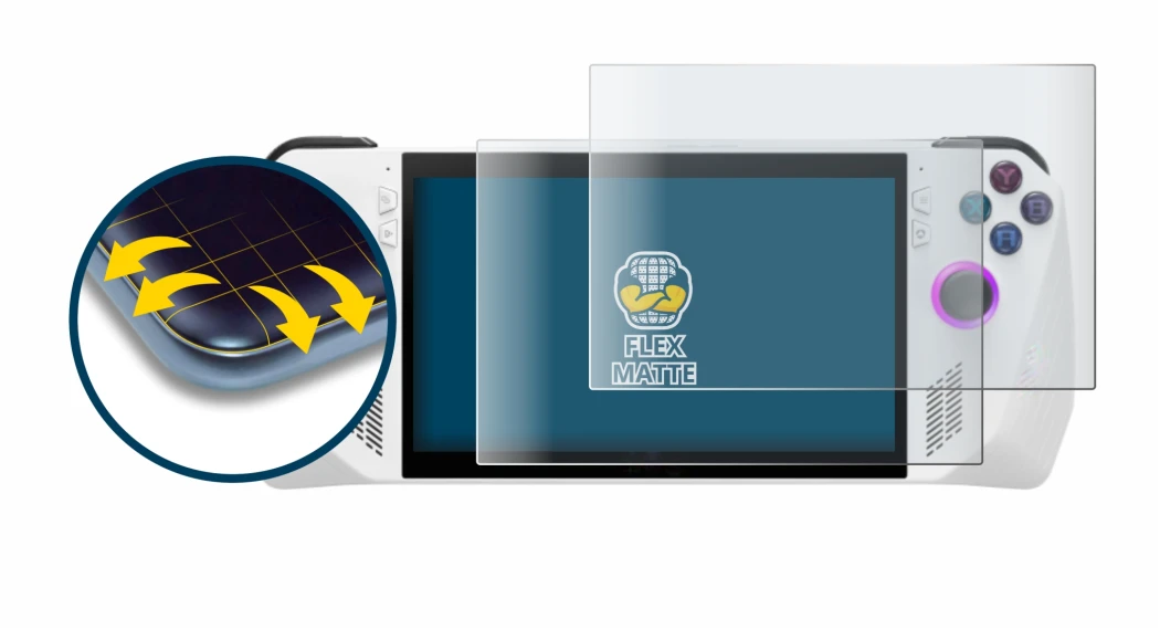 Image of the device ASUS ROG Ally (2023) RC71L with a wide variety of screen protectors.