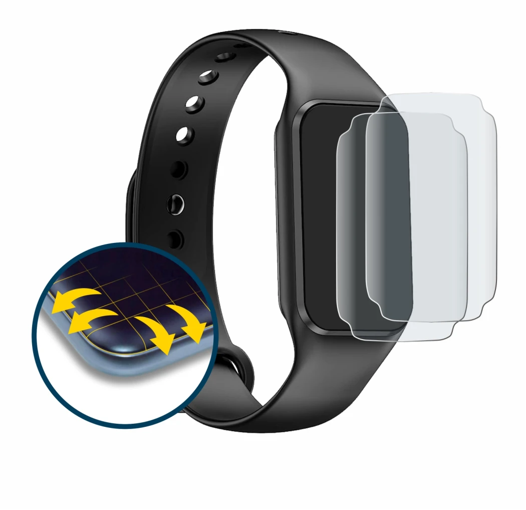 Image of the device Blackview BV-R1 with a wide variety of screen protectors.