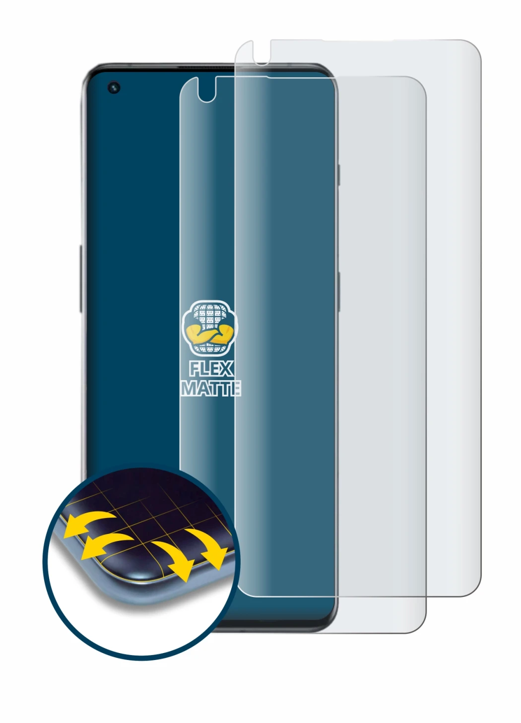 Image of the device OnePlus 10 Pro 5G (case-friendly) with a wide variety of screen protectors.