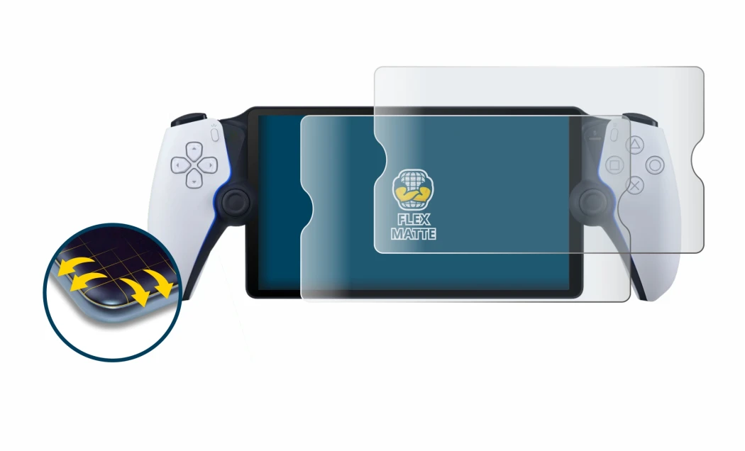 Image of the device Sony Playstation Portal with a wide variety of screen protectors.