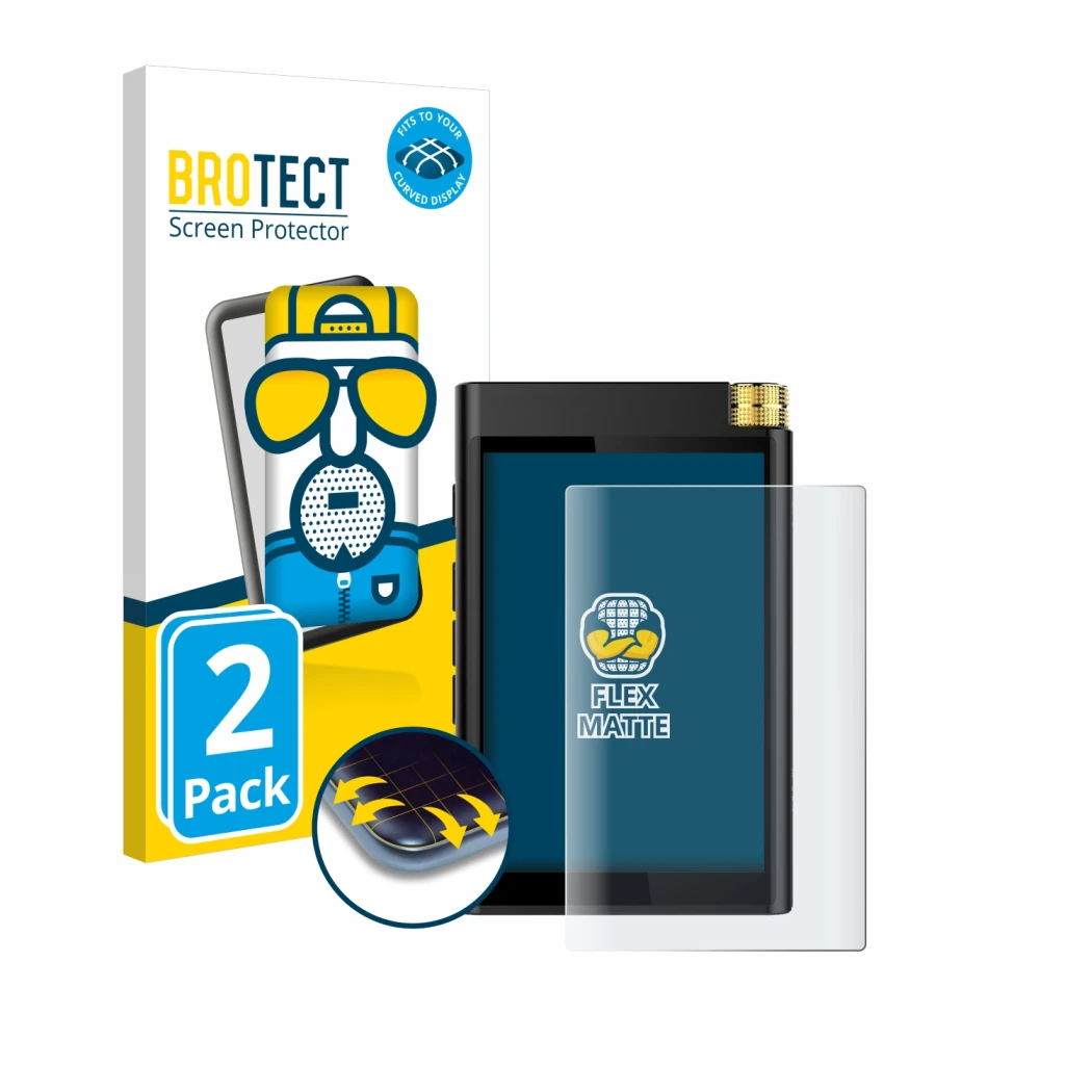 Front side of a product packaging with the brand logo BROTECT. Next to it is the device Surfans F28 shown with the correspondi
