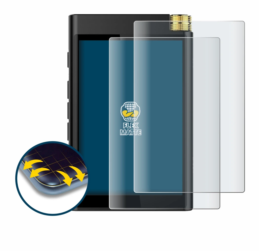 Image of the device Surfans F28 with a wide variety of screen protectors.