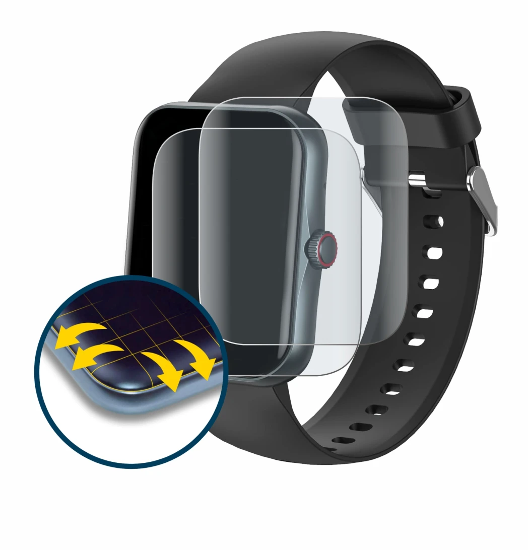 Image of the device Pthtechus S80K with a wide variety of screen protectors.