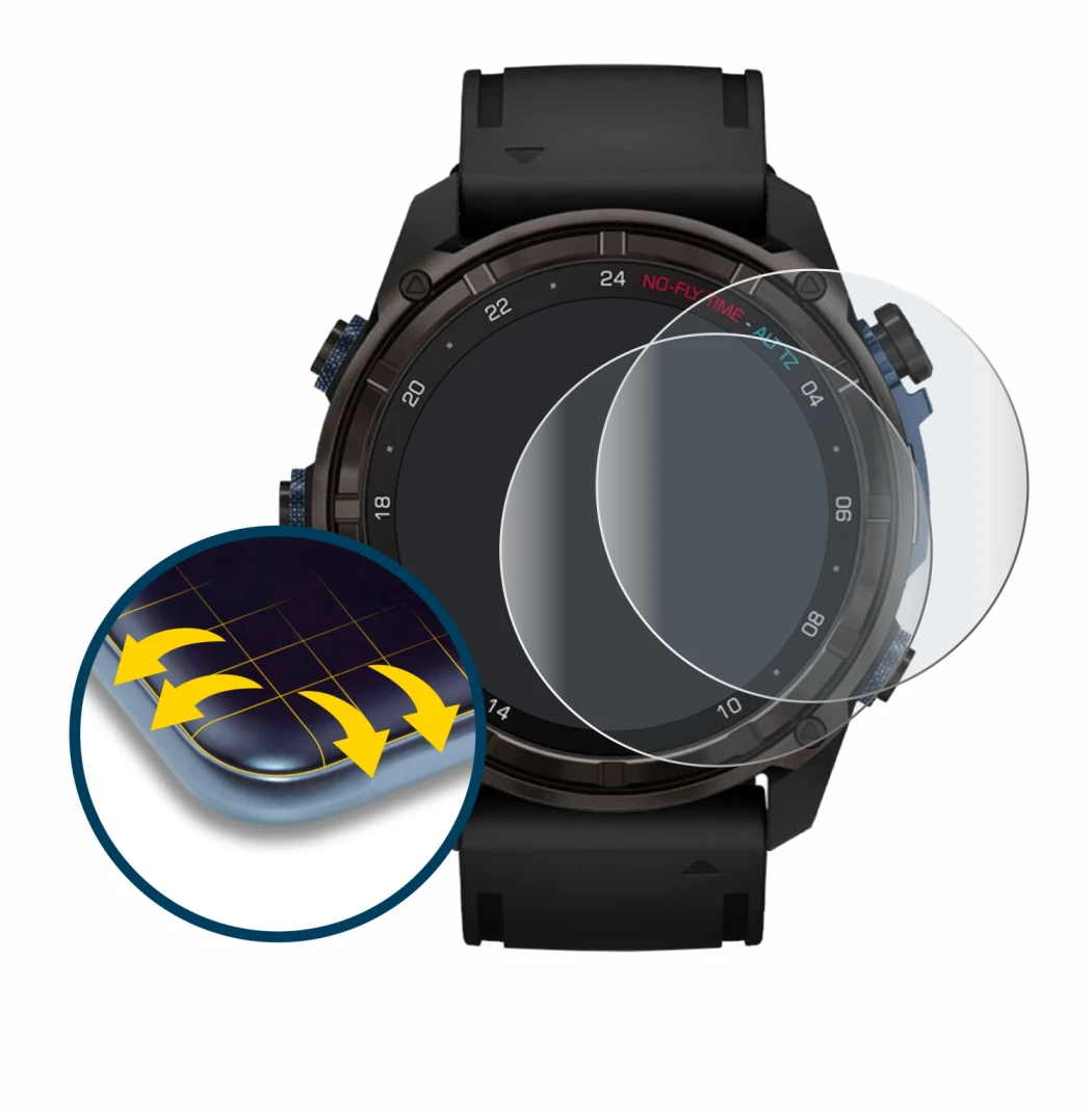 Image of the device Garmin Descent Mk3i (51 mm) with a wide variety of screen protectors.