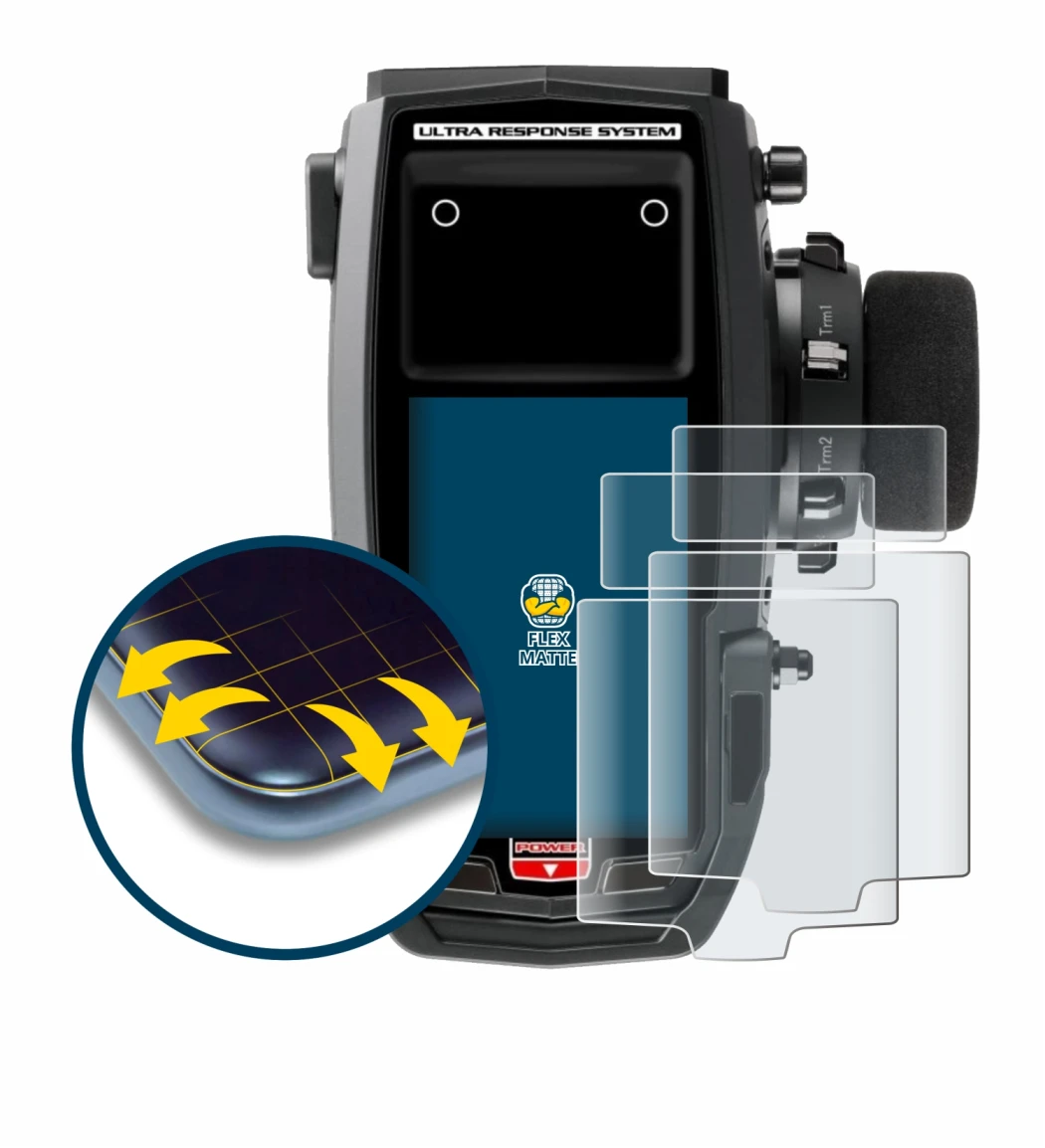 Image of the device Sanwa M17 with a wide variety of screen protectors.