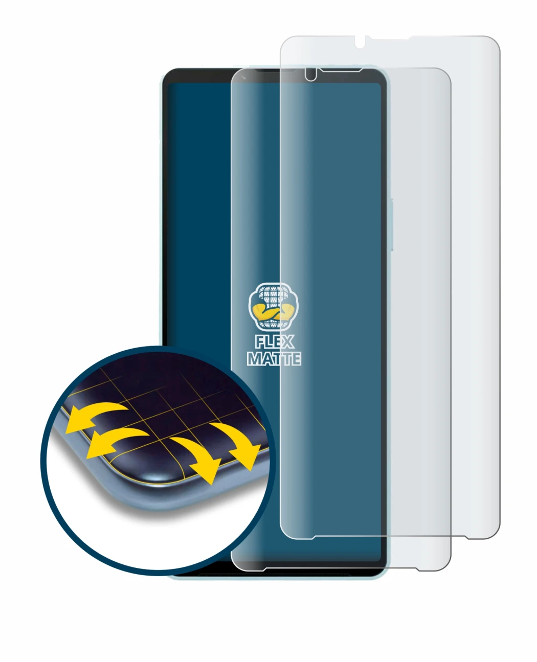 Image of the device Sony Xperia 10 VI with a wide variety of screen protectors.