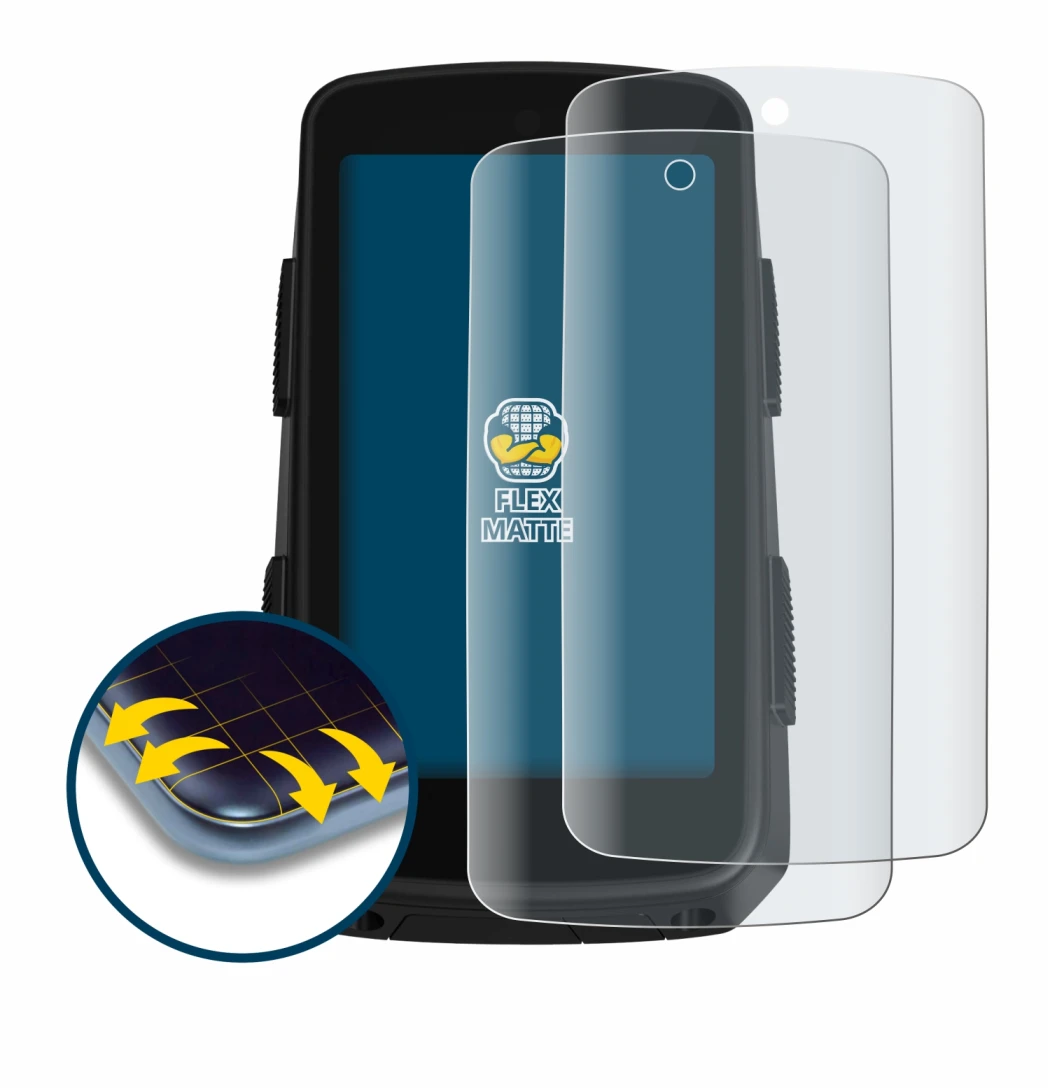 Image of the device Hammerhead Karoo 3 with a wide variety of screen protectors.
