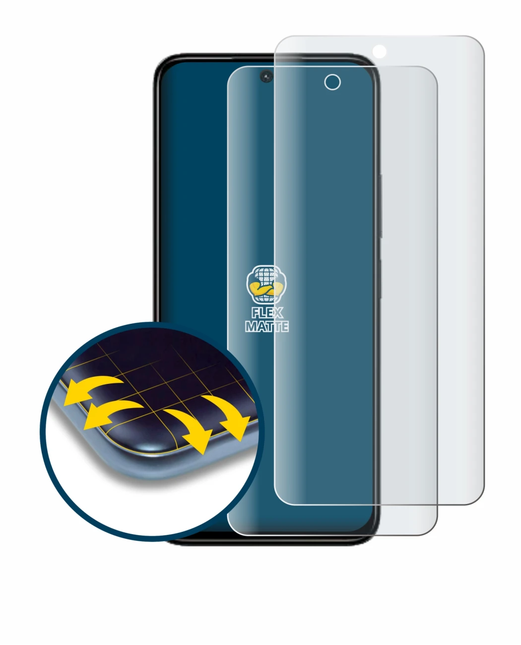Image of the device Xiaomi Redmi 13 with a wide variety of screen protectors.