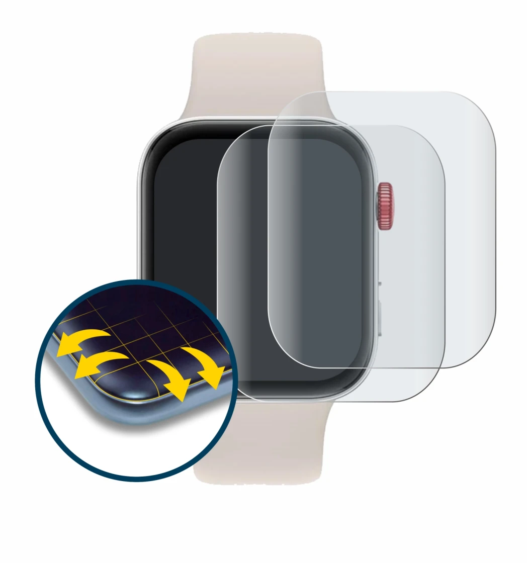 Image of the device Huawei Watch Fit 3 with a wide variety of screen protectors.