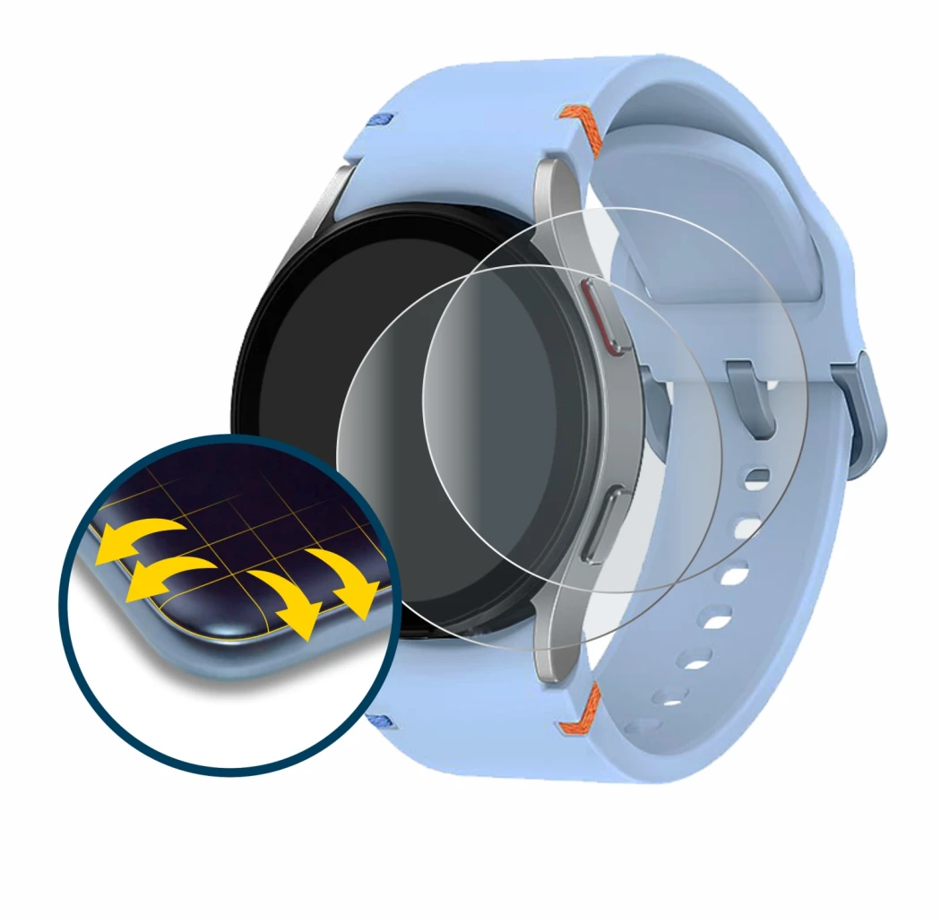 Image of the device Samsung Galaxy Watch FE with a wide variety of screen protectors.