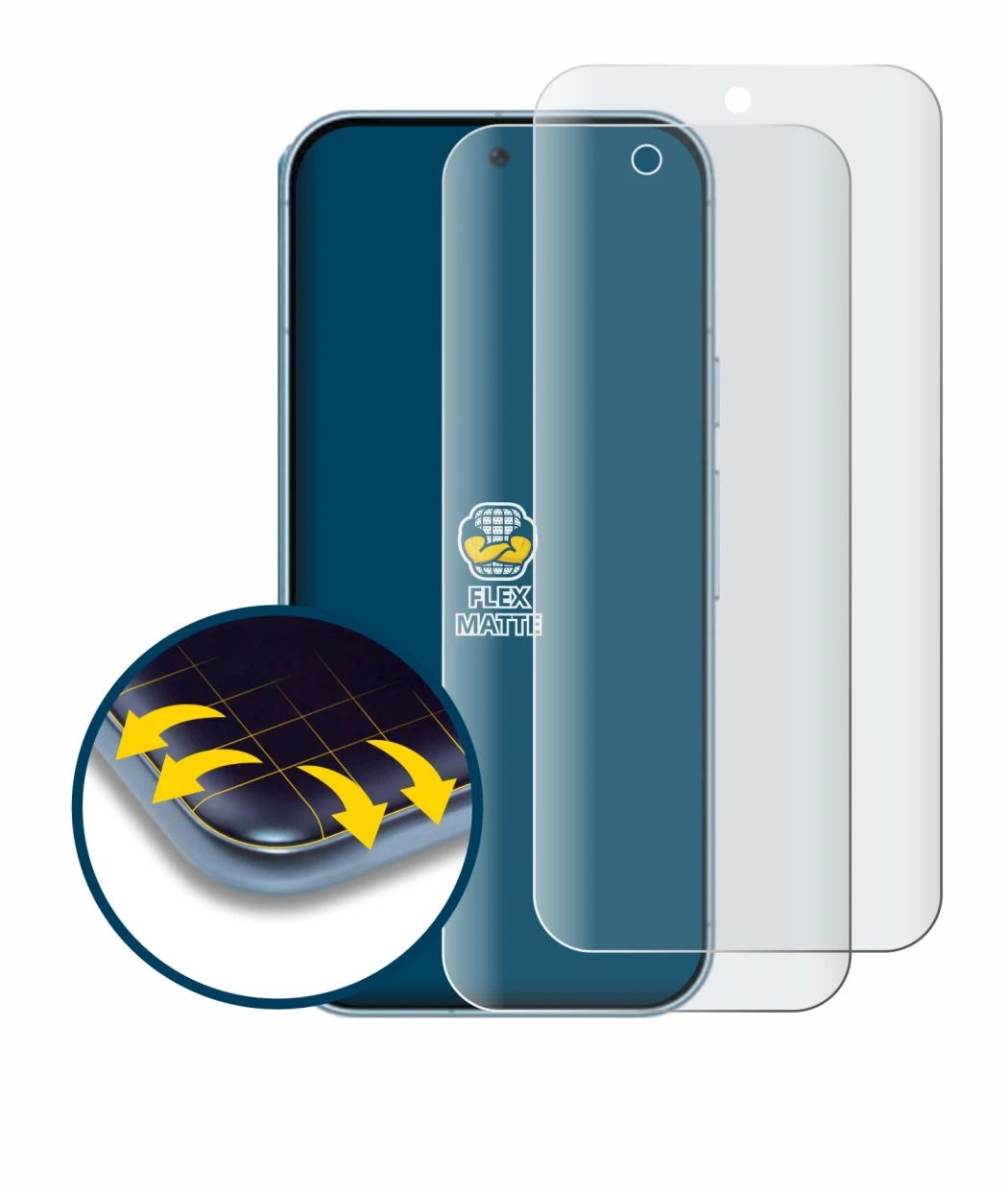 Image of the device Google Pixel 9 Pro XL with a wide variety of screen protectors.