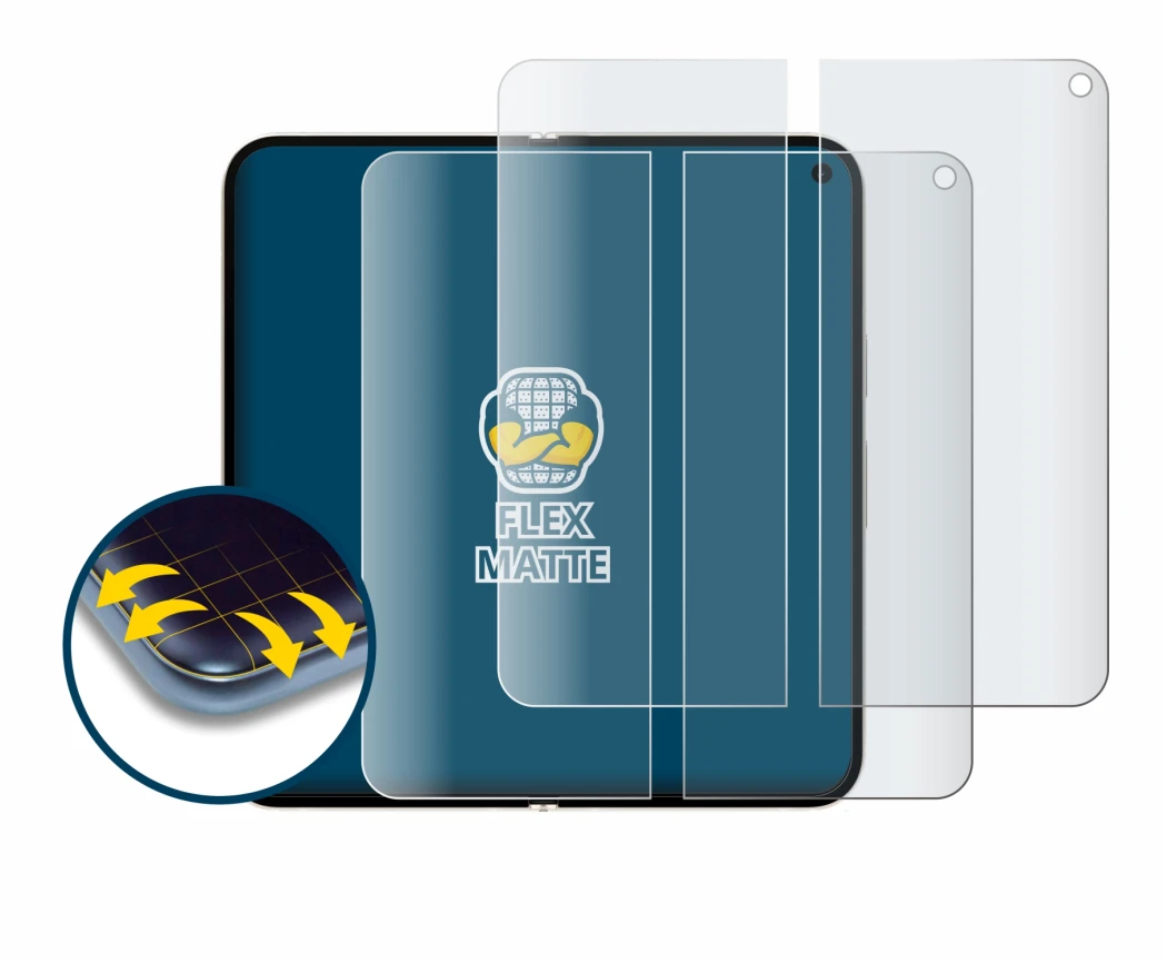 Image of the device Google Pixel 9 Pro Fold (Inner display) with a wide variety of screen protectors.