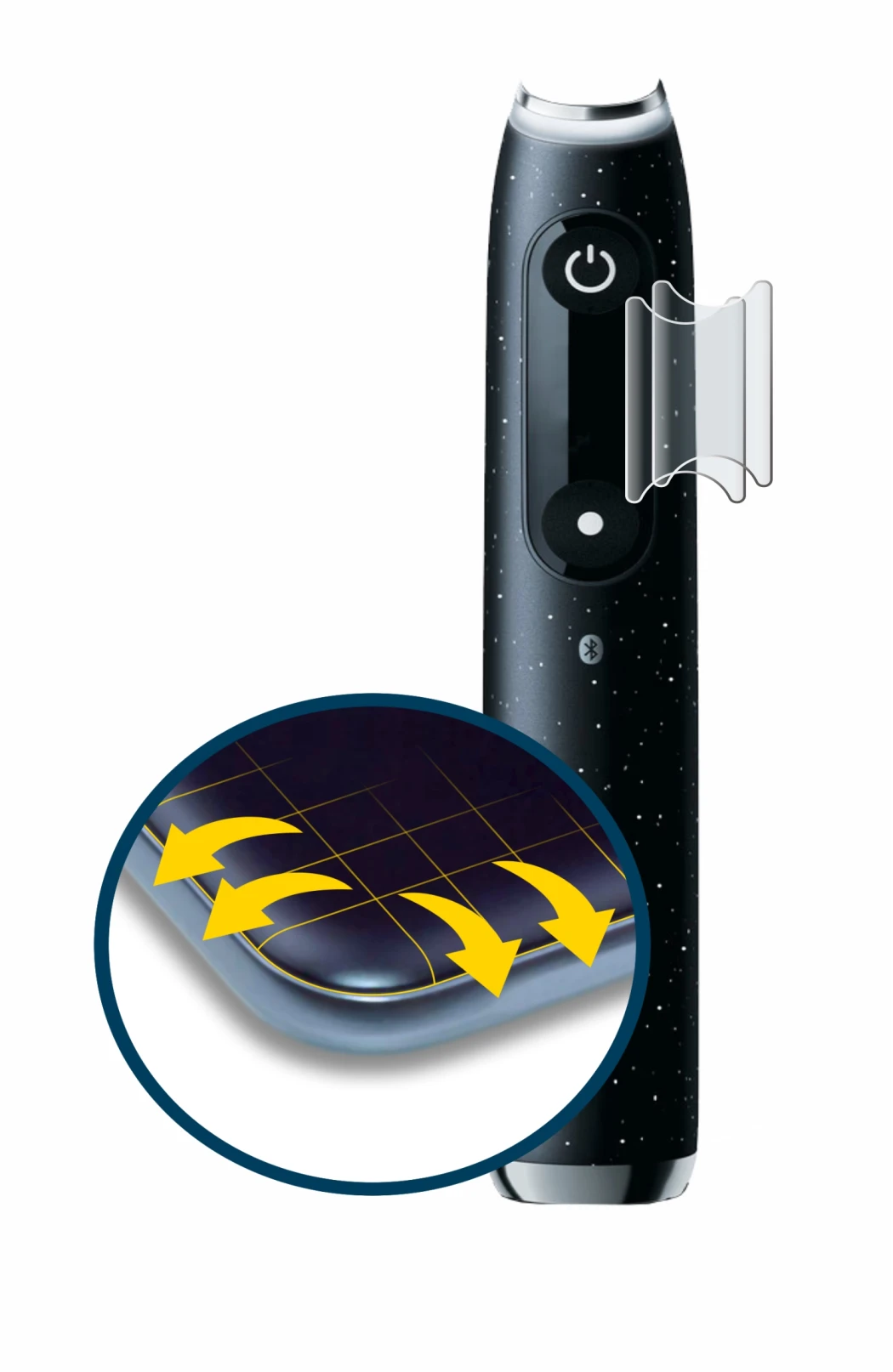Image of the device Oral-B iO 10 with a wide variety of screen protectors.