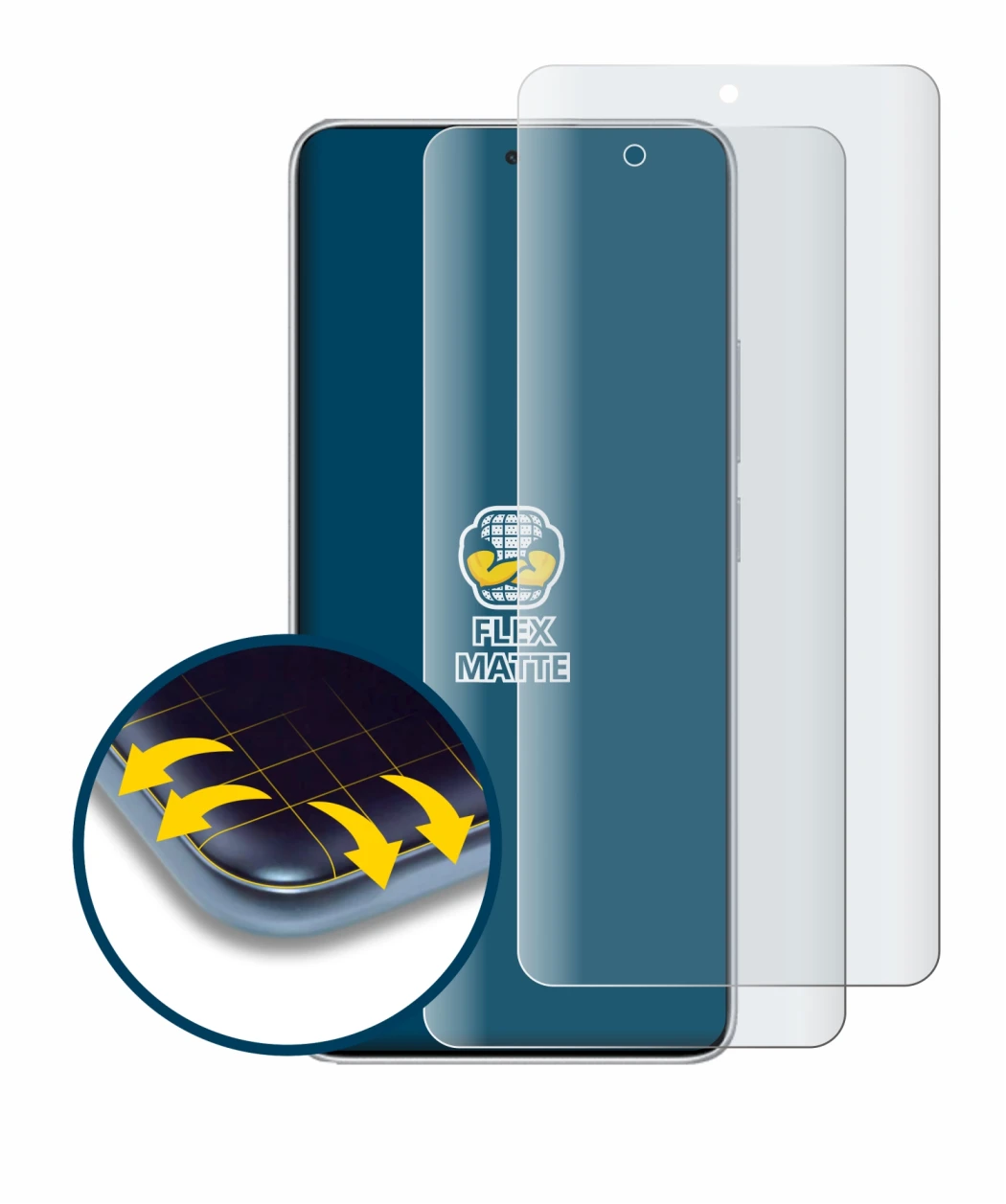 Image of the device Xiaomi Redmi Note 14 with a wide variety of screen protectors.
