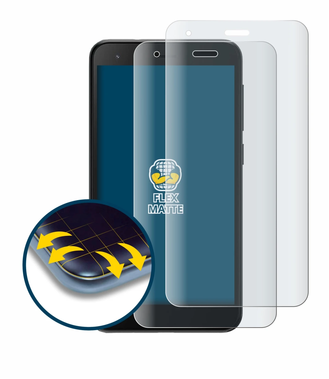 Image of the device ZTE Blade A35 lite with a wide variety of screen protectors.