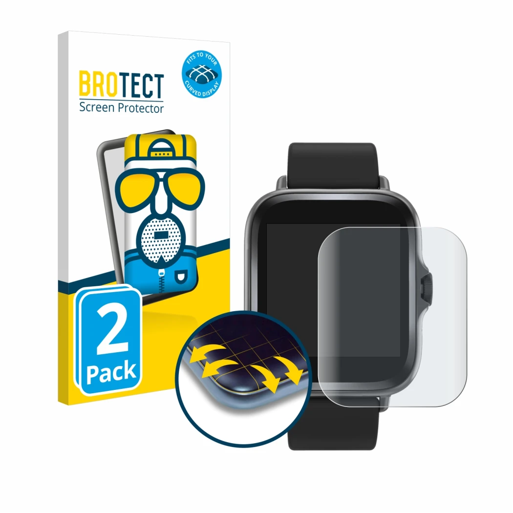 Front side of a product packaging with the brand logo BROTECT. Next to it is the device Denver SWC-156 shown with the correspo