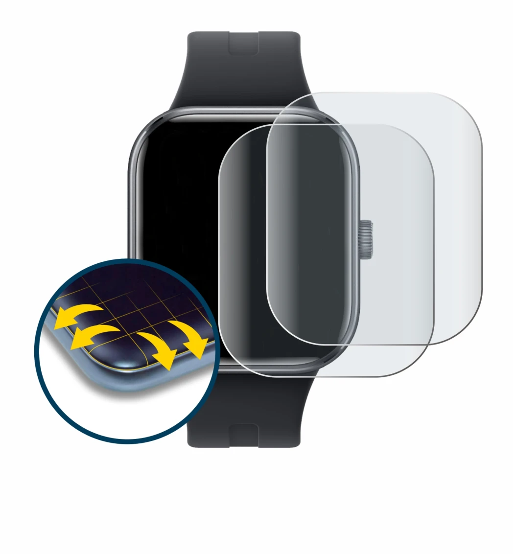 Image of the device Xiaomi Redmi Watch 5 with a wide variety of screen protectors.