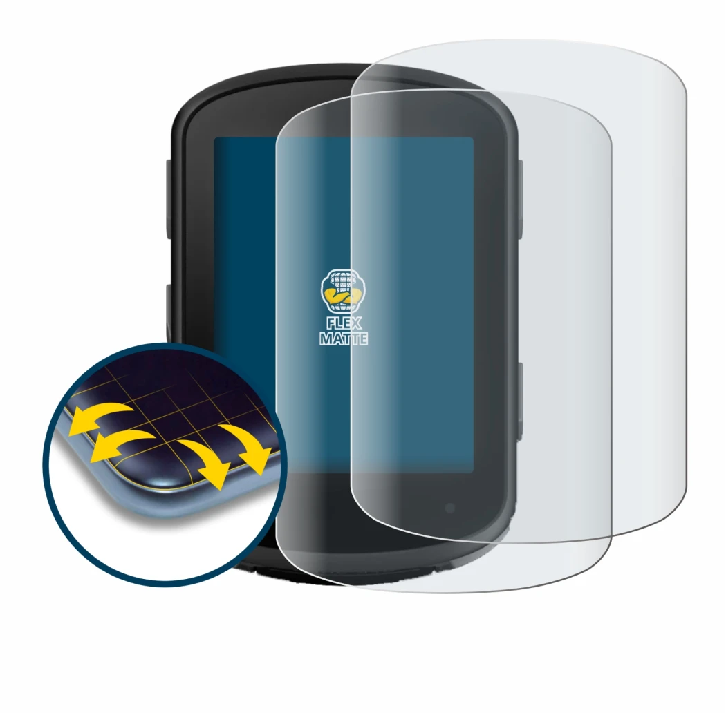 Image of the device Garmin Edge 540 Solar with a wide variety of screen protectors.