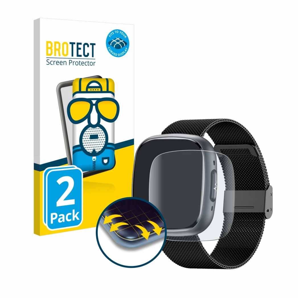 Front side of a product packaging with the brand logo BROTECT. Next to it is the device Knauermann Neo 2 2025 shown with the c