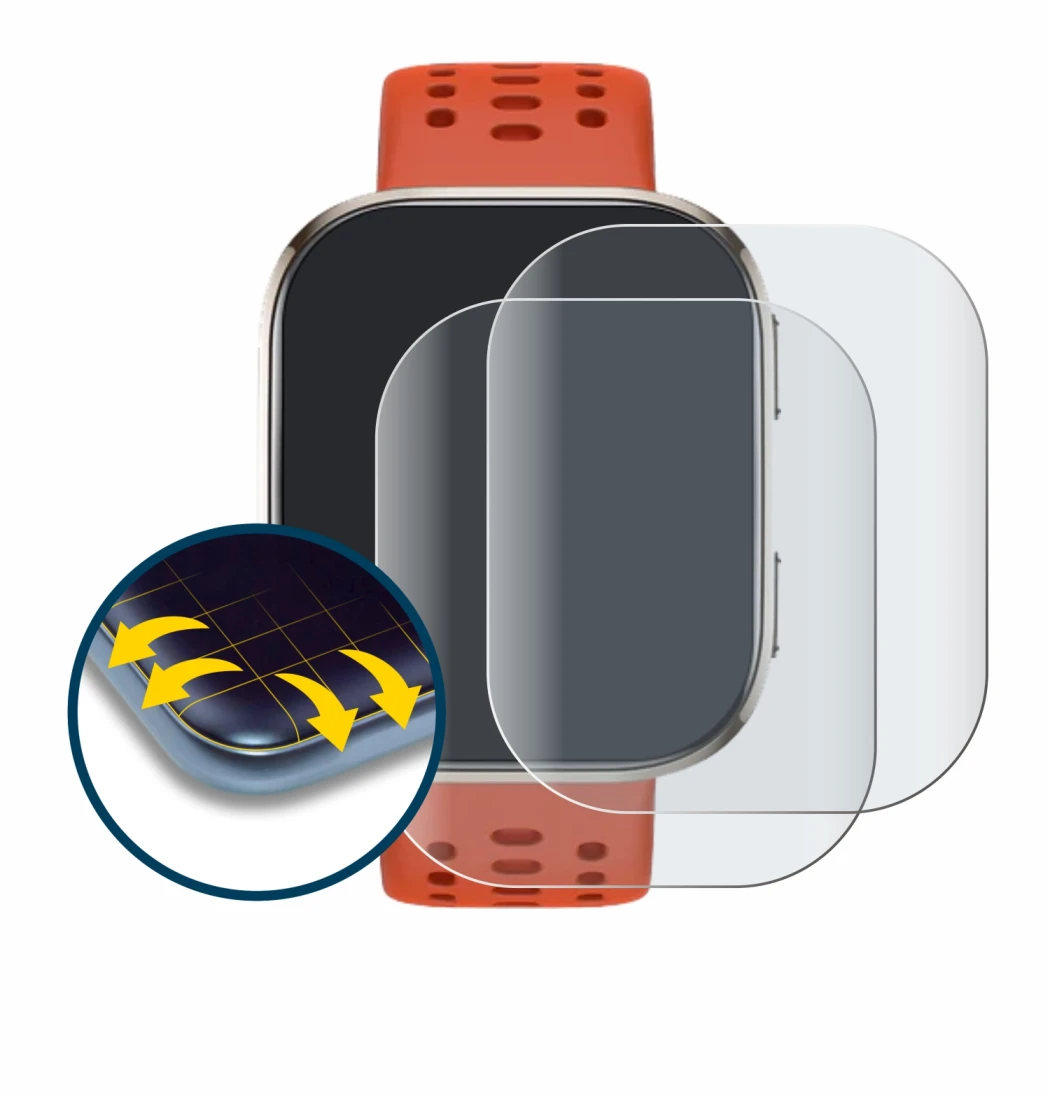 Image of the device Huami Amazfit Bip 6 with a wide variety of screen protectors.