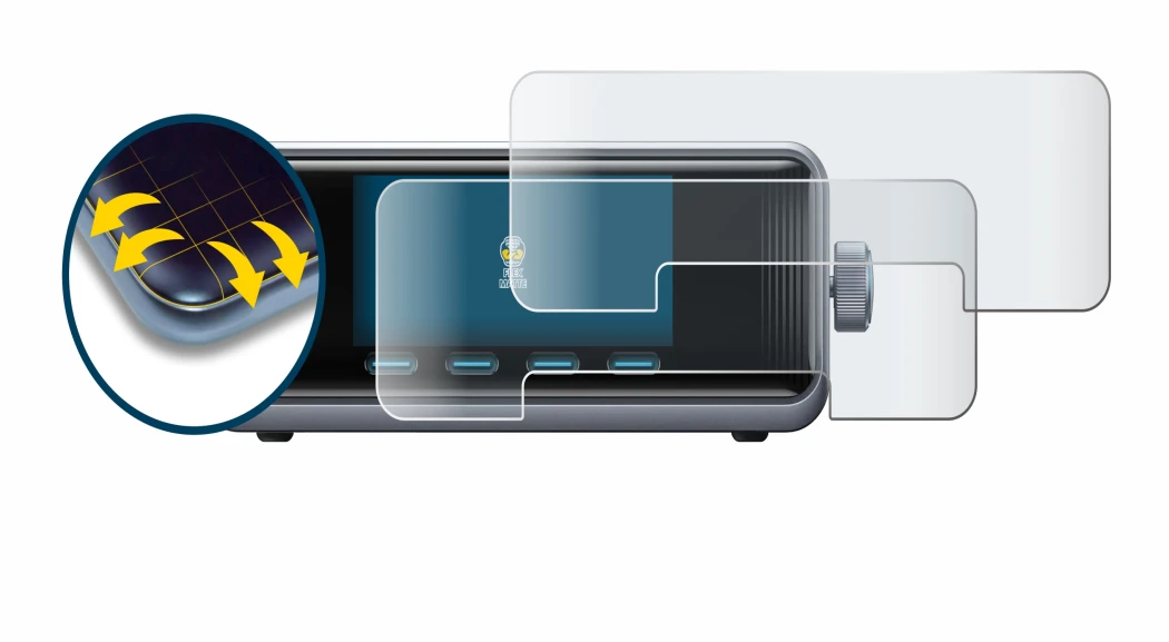 Image of the device Anker Prime 250 W GaNPrime with a wide variety of screen protectors.