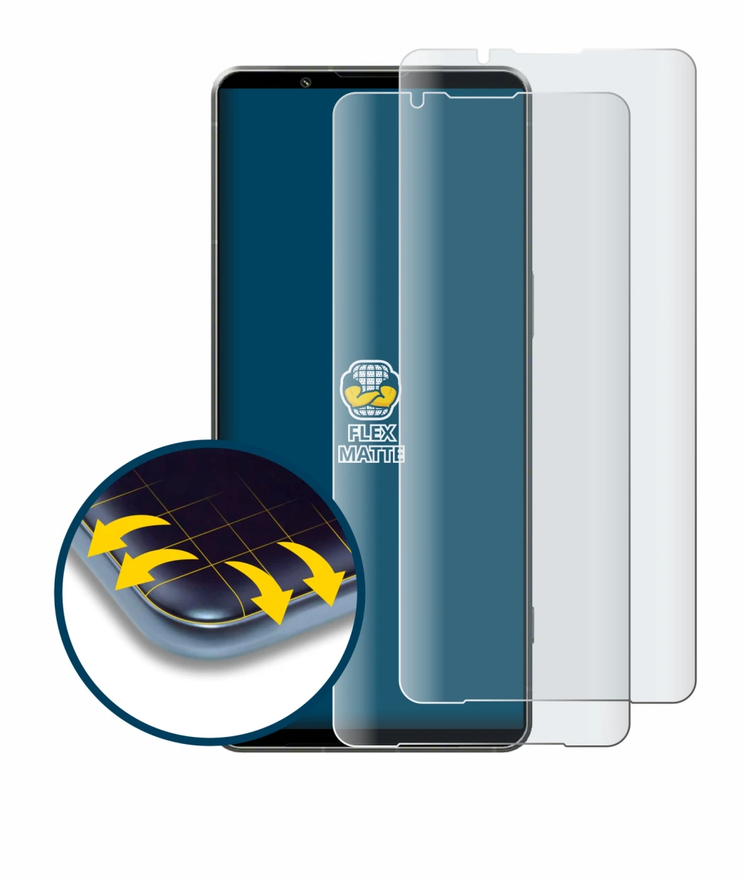 Image of the device Sony Xperia 1 VII with a wide variety of screen protectors.