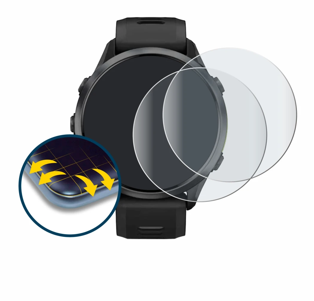 Image of the device Garmin Forerunner 970 with a wide variety of screen protectors.