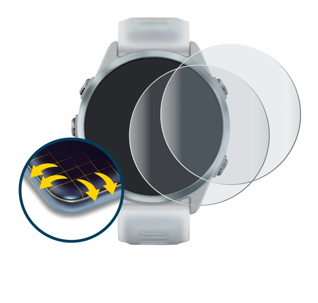Image of the device Garmin Forerunner 570 (42 mm) with a wide variety of screen protectors.