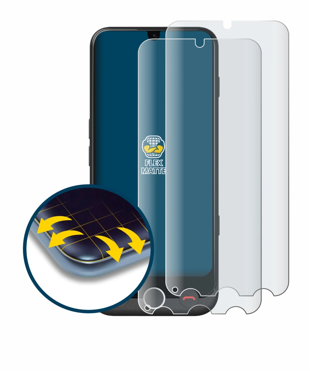 Image of the device Doro Aurora A30 with a wide variety of screen protectors.