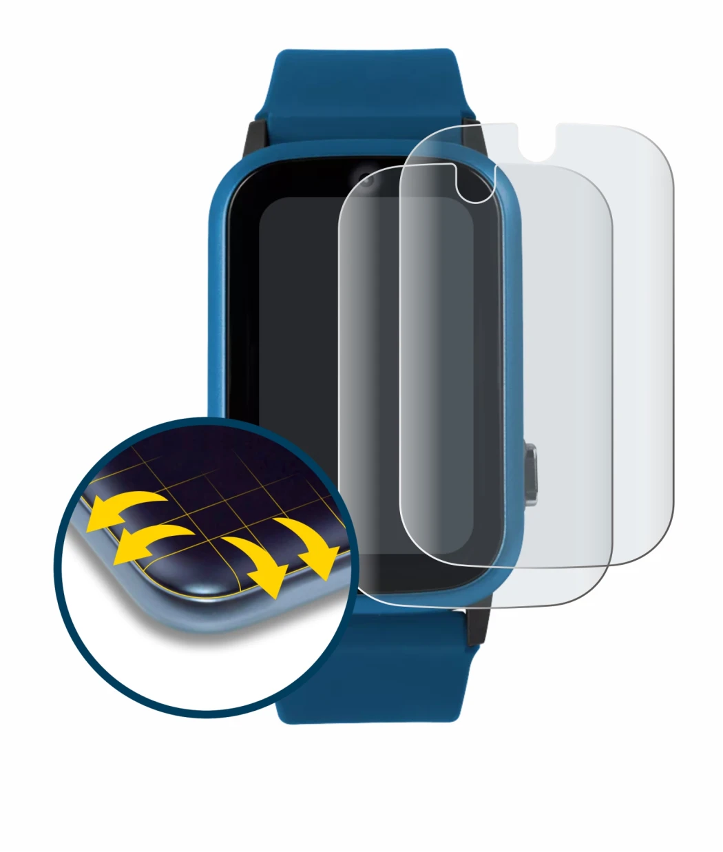 Image of the device One2Track Connect Adventure with a wide variety of screen protectors.