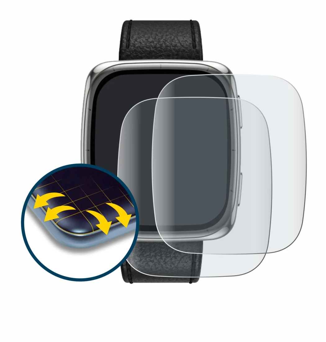 Image of the device Amazfit Active 2 (rectangular) with a wide variety of screen protectors.