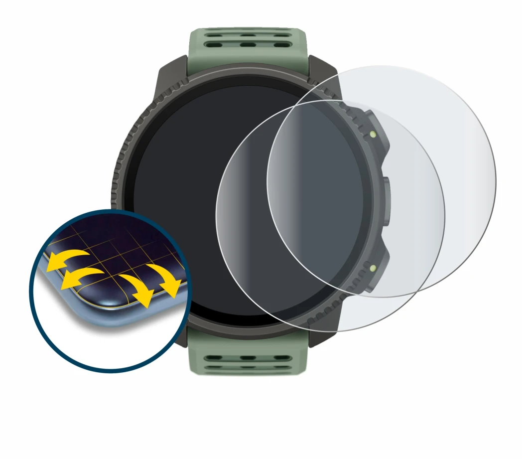 Image of the device Suunto Vertical 2 with a wide variety of screen protectors.
