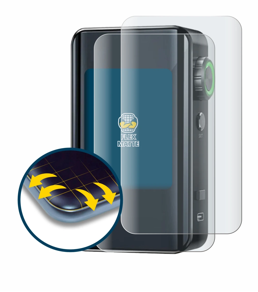 Image of the device Lost Vape Centaurus Bt200 with a wide variety of screen protectors.