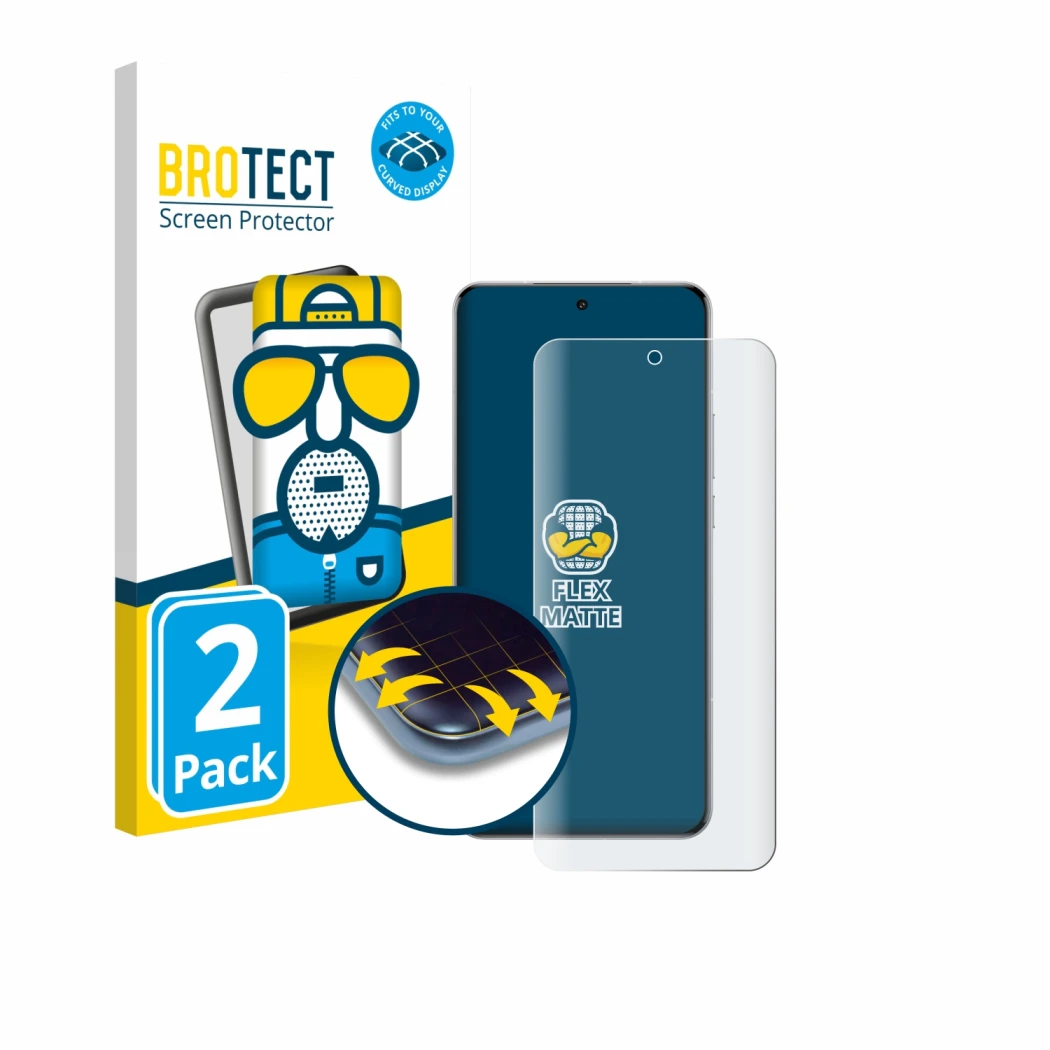 Front side of a product packaging with the brand logo BROTECT. Next to it is the device Xiaomi 15 Ultra (case-friendly) shown