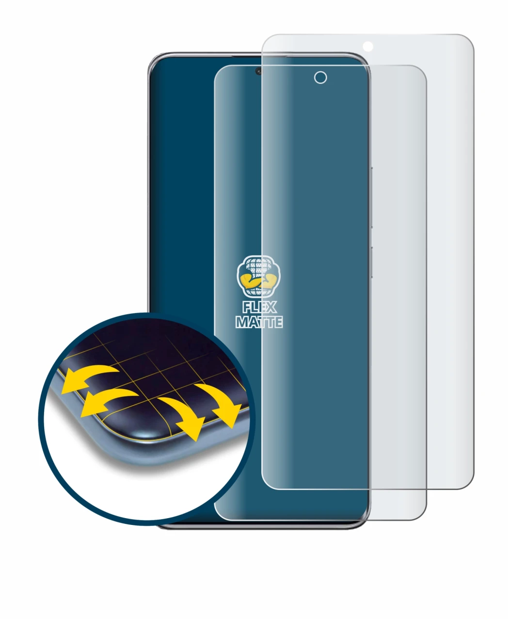 Image of the device Xiaomi Redmi Note 14 Pro Plus 5G with a wide variety of screen protectors.