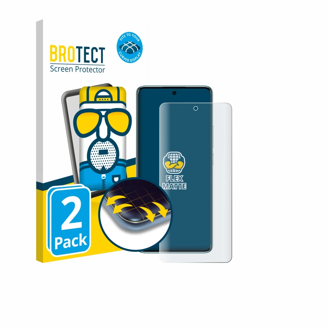 Front side of a product packaging with the brand logo BROTECT. Next to it is the device Xiaomi Redmi Note 15 4G shown with the