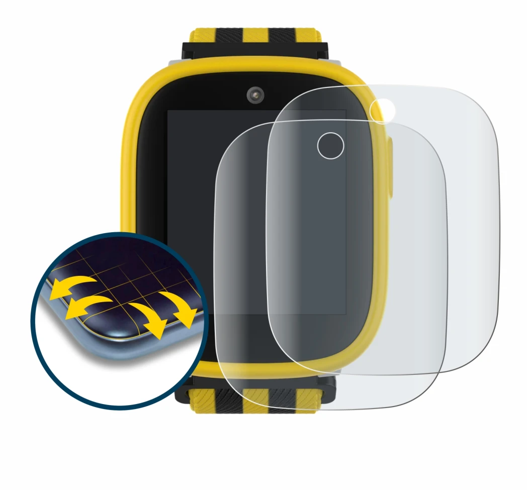 Image of the device Xplora X6 Play BVB-Edition with a wide variety of screen protectors.
