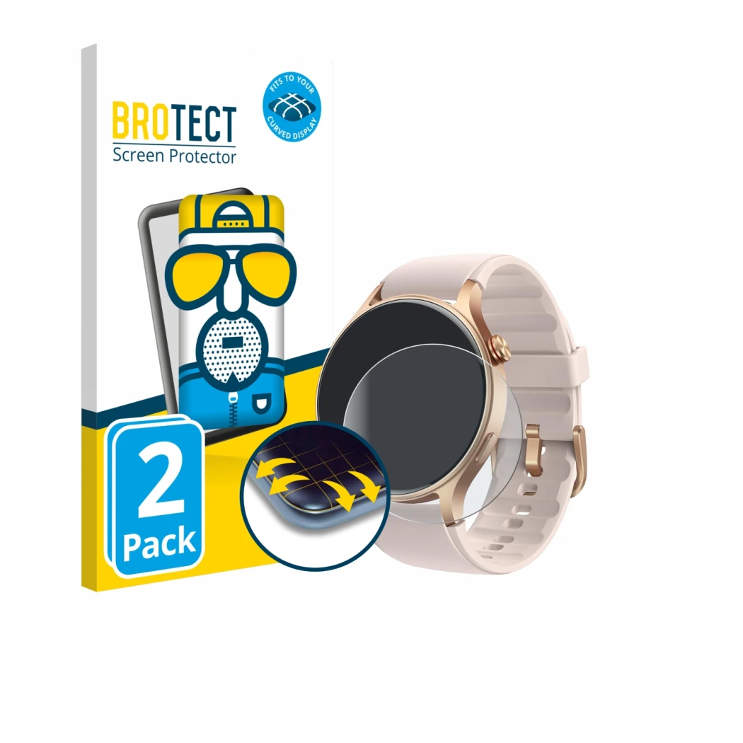 Front side of a product packaging with the brand logo BROTECT. Next to it is the device aeac AR01 1.32