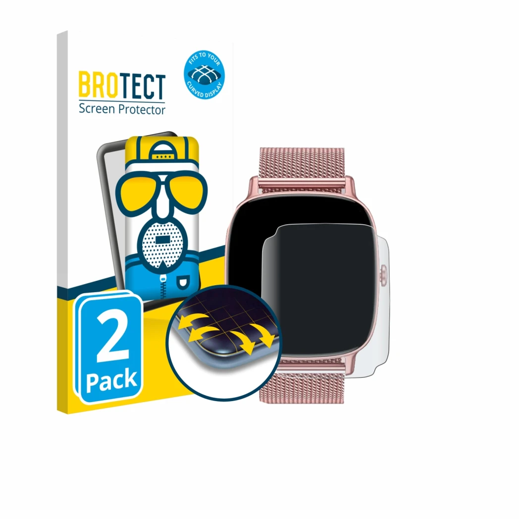Front side of a product packaging with the brand logo BROTECT. Next to it is the device coioc P122 1.85